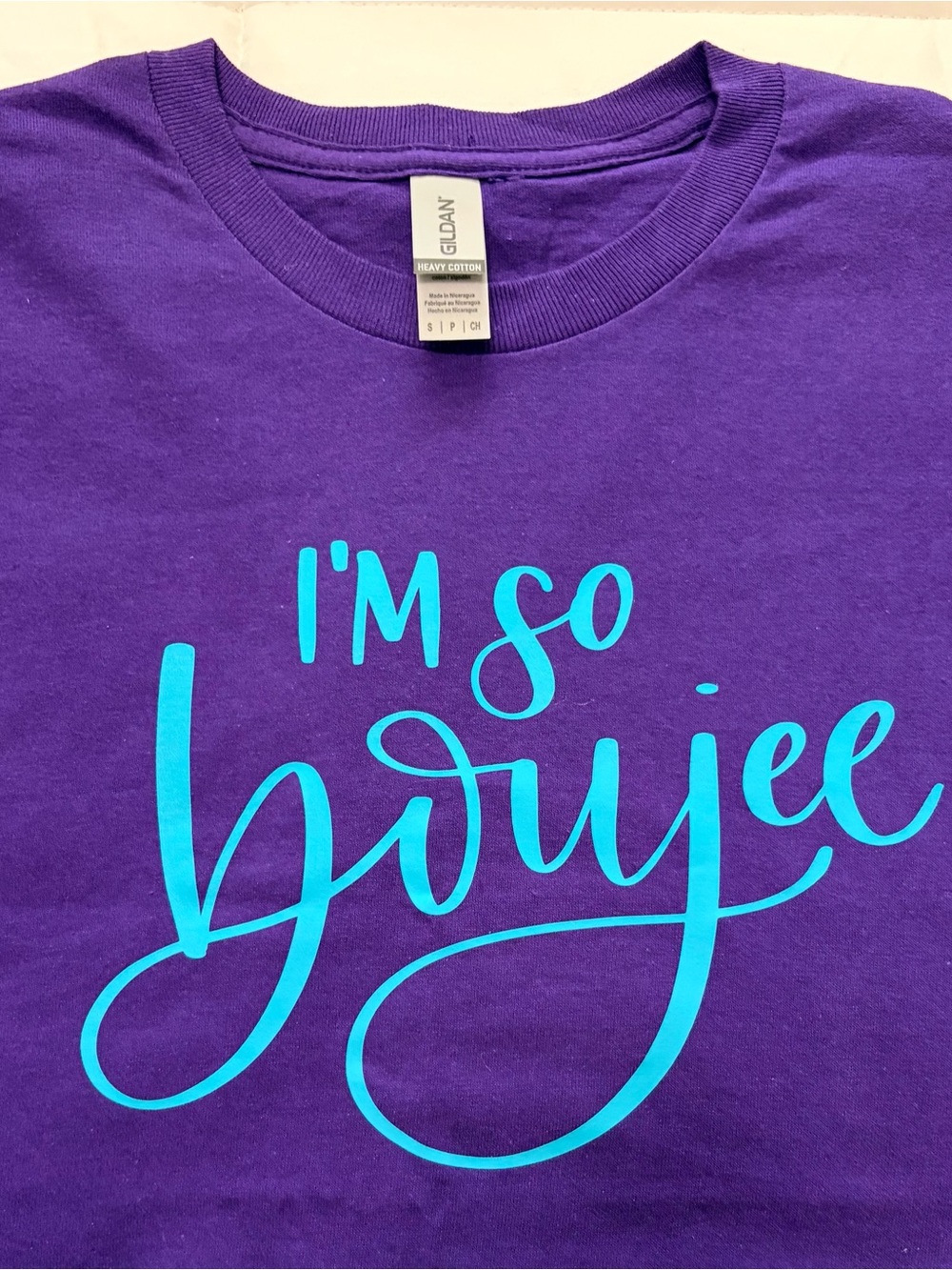 Kids "I'm So Boujee" Purple Graphic Tee